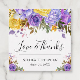 Boho Watercolor Vår blommor Bröllop Gåvor Etiketter