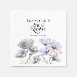 Boho Watercolor Vilda Blommor Bröllopsfest  Pappersservett