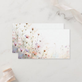 Boho Watercolor Vildblomma Blommig Personlig Placeringskort