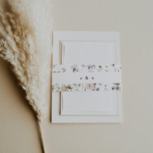 Boho Watercolor WildblomBröllop