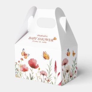 Boho Watercolor WildblommBaby Shower Presentaskar