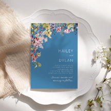 Boho Watercolor Wildblomme Meadow Bröllop