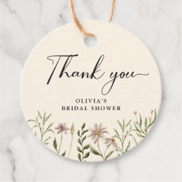 Boho Watercolor Wildbloms-Tackens favorittaggar Gåvor Etiketter