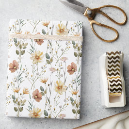 Boho Watercolor Wildflower Presentpapper