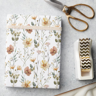 Boho Watercolor Wildflower Presentpapper