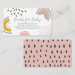 Boho Watermelon Bokar for Baby Shower Tilläggskort