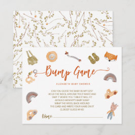 Boho Waterolor Baby Shower Bump Game-kuvert Tilläggskort