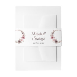 Boho Wedding Belly Band För Inbjudningskort