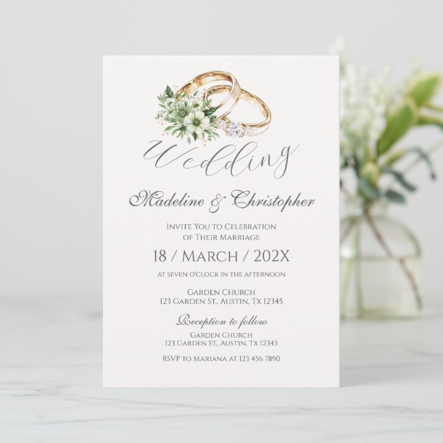Boho Wedding-inbjudan Inbjudningar (Stående Fram)