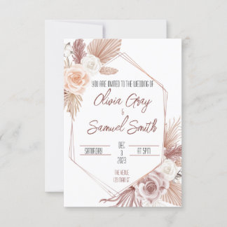 Boho Wedding-inbjudan Inbjudningar