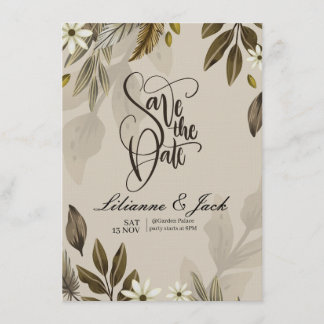 Boho Wedding Invitation Inbjudningar
