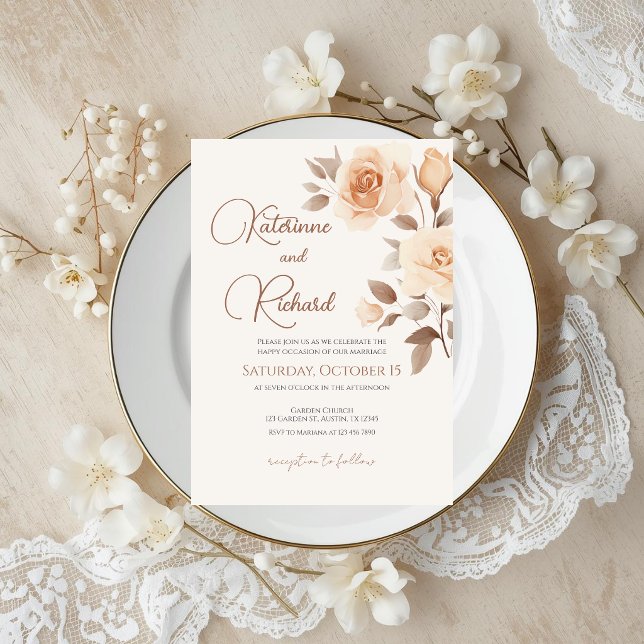 Boho Wedding Invitation Inbjudningar (Skapare uppladdad)