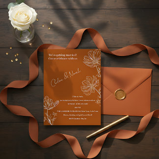 Boho Wedding Invitation Inbjudningar