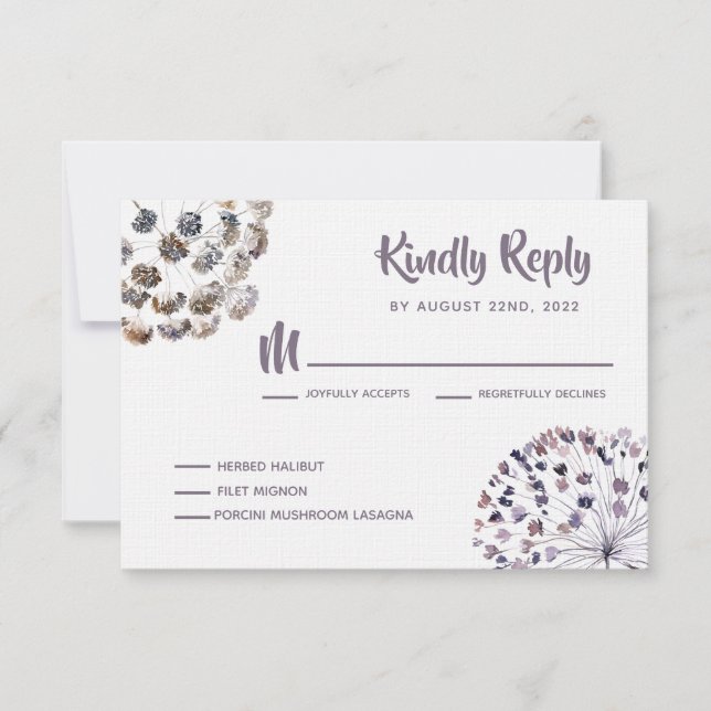Boho Wedding-OSA Response Cards OSA Kort (Framsida)