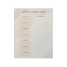 Boho Weekly Meal Plan Anteckningsblock