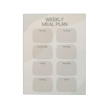 Boho Weekly Meal Plan Anteckningsblock