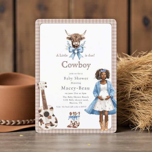 Boho Western Baby Shower Qr-kod inbjudan (Skapare uppladdad)