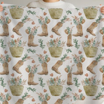 Boho Western Blommigt Sherpa Blanket