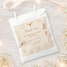 Boho Western Cowboy Illustration Bröllop