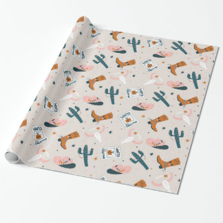 Boho Western jul - Beige Presentpapper