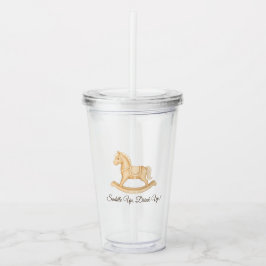 Boho Western Rocking Horse Acrylic Tumbler Favor Take Away Mugg