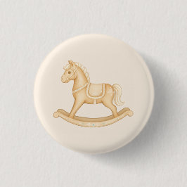 Boho Western Rocking Horse Baby Shower Button Pin Knapp