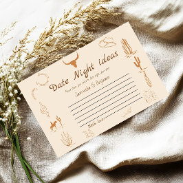 Boho Western Saddle Date Night Idea Möhippa Tilläggskort
