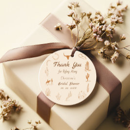 Boho Western Saddle up Cowboy Bröllopsdusch Gåvor Etiketter