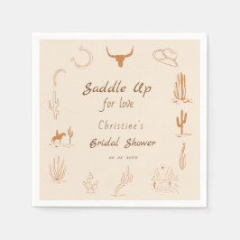 Boho Western Saddle up Cowboy Möhippa Pappersservett