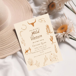 Boho Western vild western CowboyMöhippa Inbjudningar