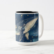Boho Whale Mandala Mugg