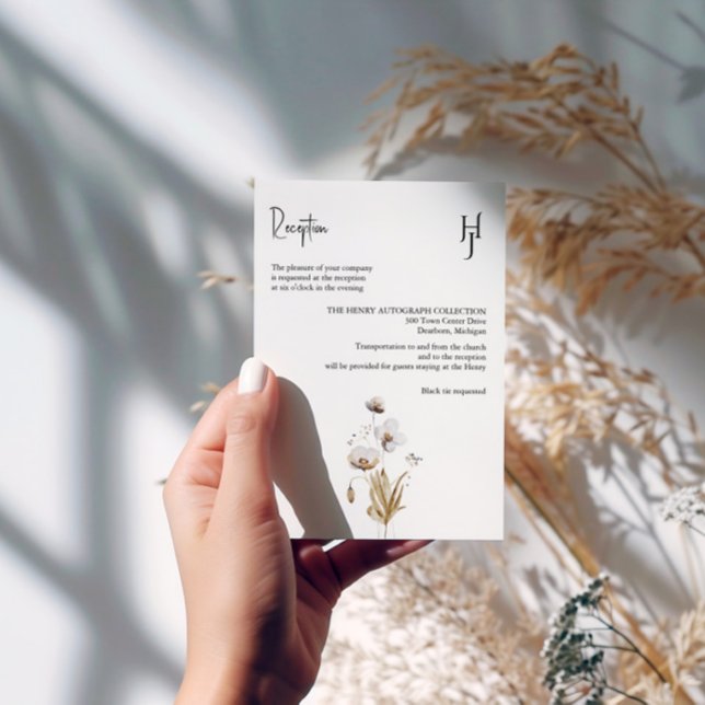 Boho Whimsical Blommigt, elegant Tilläggskort (Skapare uppladdad)