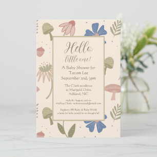 Boho Whimsical Gender Neutral Baby Shower Inbjudningar