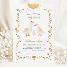 Boho Whimsical Goose Baby Shower Inbjudningar