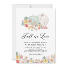 Boho White och Blue Pumpkin Fall Möhippa