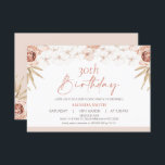 Boho White Orchards Handflatan Löv 30års födelseda Inbjudningar<br><div class="desc">Inbjudan till boho White Orchards Handflatan Löv 30års födelsedag Den här inbjudan till blommigt 30års födelsedag innehåller en till övervägande del vit och odlad blommigt arrangemang med ett tips om handflatan löv och en kål stil ro. Den här boho-blommigten-inbjudan är perfekt för någon som gillar fruktträdgårdar och känsliga toner och...</div>