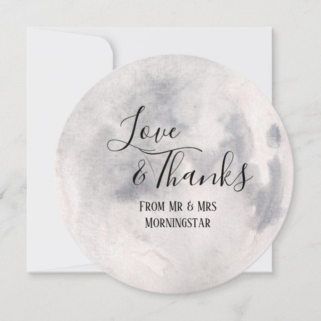 Boho Wiccan Full Moon Handfix - tackkort (Framsida)