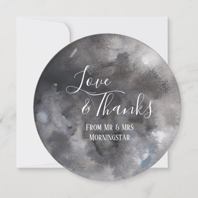 Boho Wiccan Mörk Måne Handfastetack för ditt kort (Framsida)