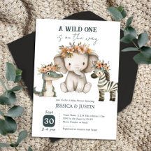 Boho Wild One Blommig Baby Shower