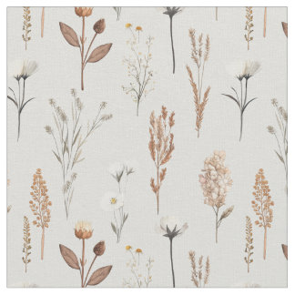 Boho Wild weeds flowers rustic - small  Tyg