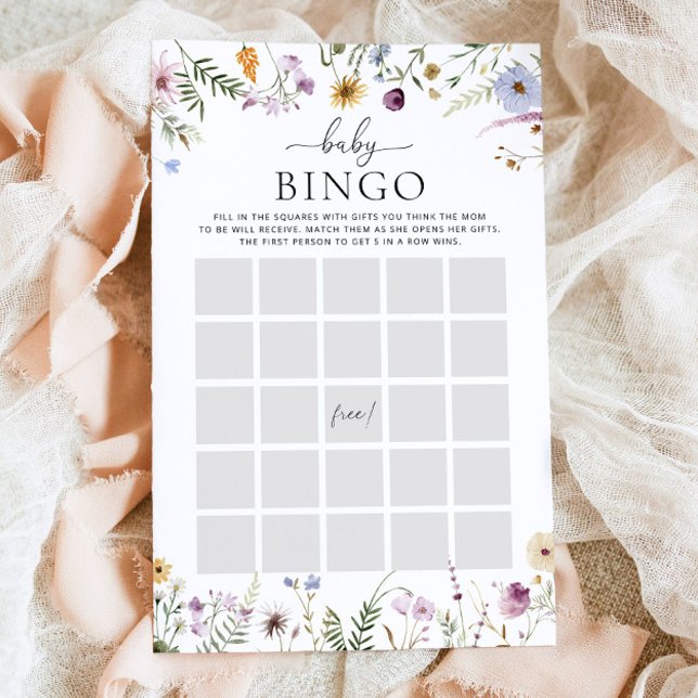 Boho WildblomBaby Shower Game Baby Bingo (Skapare uppladdad)