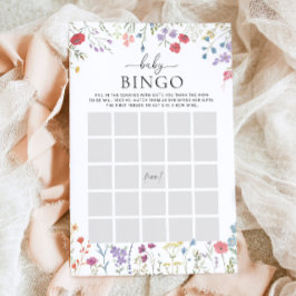 Boho WildblomBaby Shower Game Baby Bingo