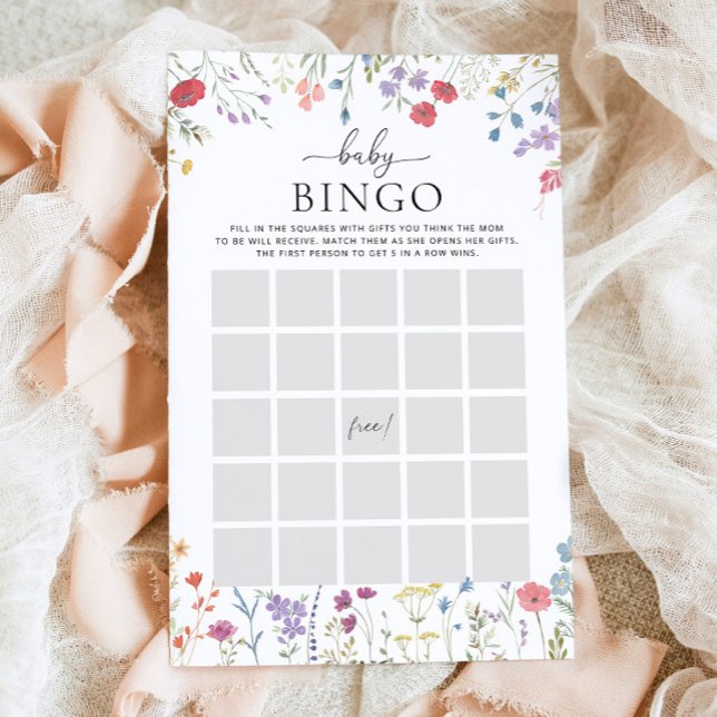 Boho WildblomBaby Shower Game Baby Bingo (Skapare uppladdad)