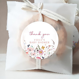Boho WildblomBaby Shower Gåvor Etiketter