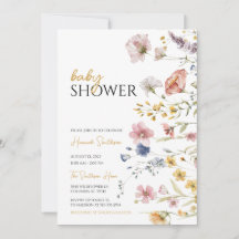 Boho WildblomBaby Shower