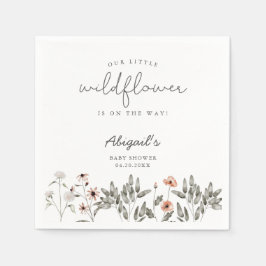 Boho WildblomBaby Shower Pappersservett