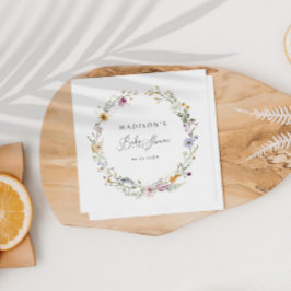 Boho WildblomBaby Shower Pappersservett