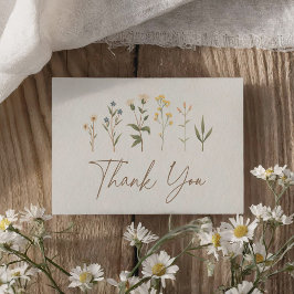 Boho WildblomBaby Shower - tack för ditt kort