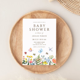 Boho WildblomBee Baby Shower-inbjudan Inbjudningar