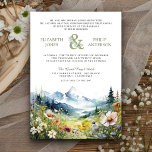 Boho Wildblomberget Meadow QR Code Bröllop Inbjudningar<br><div class="desc">Förbluffa dina gäster med den här eleganten på en bröllopsinbjudan med vackra berg och vilda blommor med QR-kod för onlinens OSA. Lägg bara till din händelseinformation i den här mallen som är enkel att använda för att göra den till en inbjudan av typen en.</div>